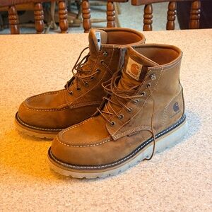 Carhartt Women's Tan/Brown Moc Toe Lace-Up Work Boots